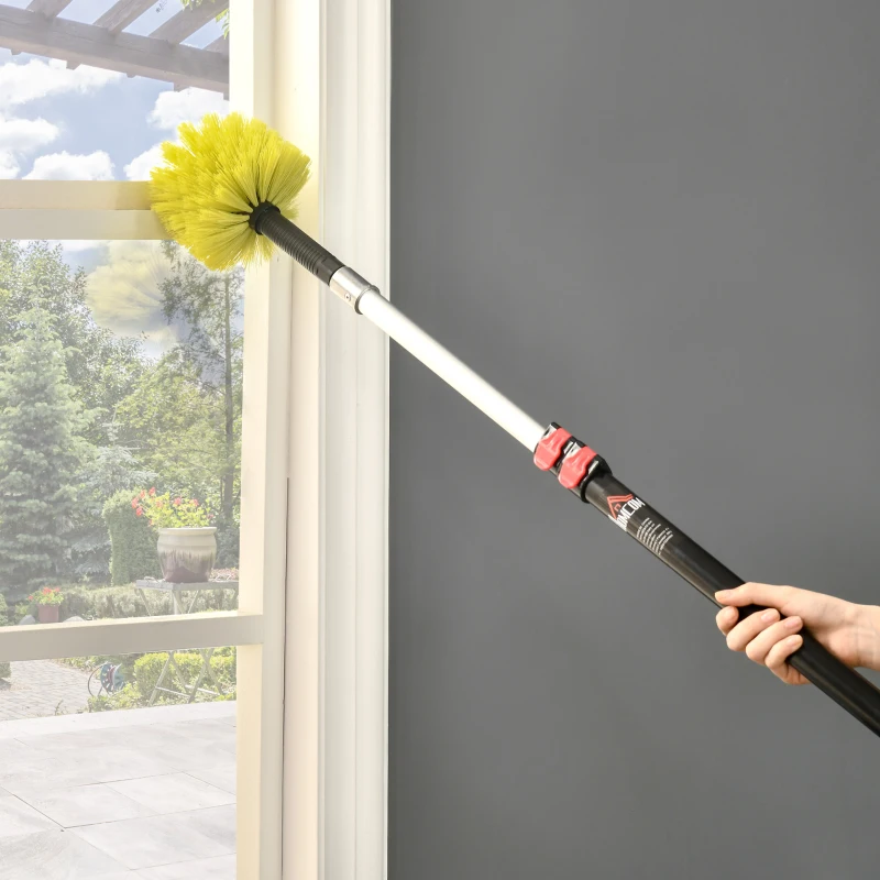 Homcom stergator Telescopic 3,5 m – Microfibra cu Cap Pliabil