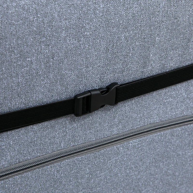 HOMCOM Fotoliu  cu suport pentru spate, scaun de lectura reglabil pe 5 niveluri, vizionarea televizorului si meditatie, gri