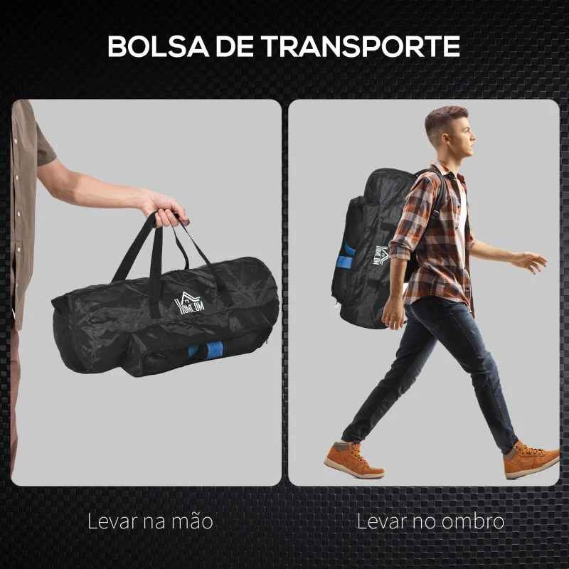 HOMCOM Saco de Boxe Profissional Puching Bag com Luvas de 8 oz Gancho e Bolsa de Armazenamento Saco de Areia de Treinamento para Adultos e Adolescentes Ø25x102 cm Azul