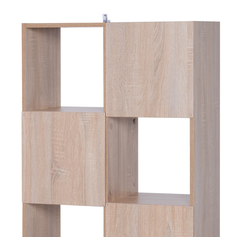 HOMCOM Librarie Raft 4 Niveluri Culoare Lemn Natural 61,5x29,5x122,5cm