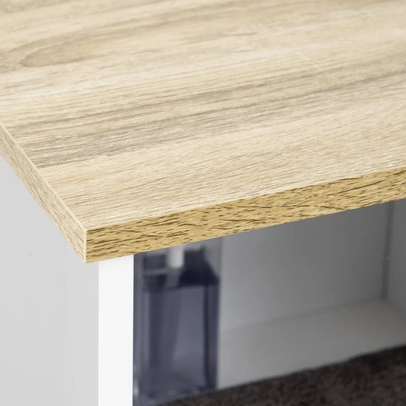 kleankin Coluna para Casa de Banho com 1 Gaveta 1 Porta 3 Prateleiras Abertas e Prateleira Interior Ajustável Móvel Auxiliar 34x30x163cm Branco