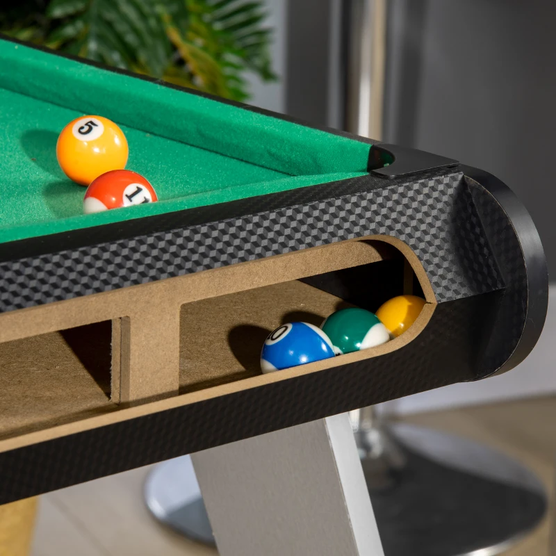 HOMCOM Mesa de Jogos 6 em 1 com Rodas Bilhar Matraquilho Ping Pong Lançamento de Anéis Hóquei com Bastão e Hóquei com Discos 120x88x79cm Multicor