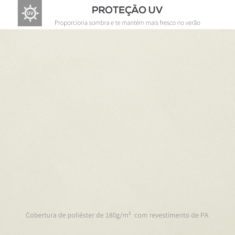 Outsunny Toldo de Substituição 4x3m para Pérgola de Jardim 2 Níveis Respirável com 8 Orifícios de Drenagem Cobertura Superior de Substituição para Pérgola Exterior Bege