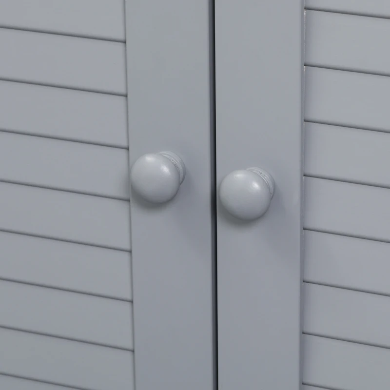 kleankin Móvel para Lavatório Pousar Armário para Casa de Banho com 2 Portas e Prateleira Interior Ajustável 60x30x60cm Branco