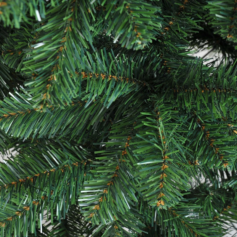 HOMCOM Árvore de Natal Artificial 210cm Ignífugo com 631 Ramos de PVC e Suporte de Metal Decoração de Natal para Interiores Verde