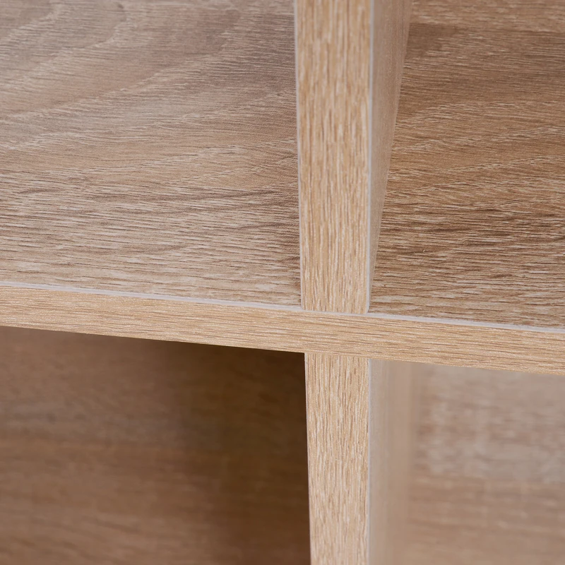 HOMCOM Librarie Raft 4 Niveluri Culoare Lemn Natural 61,5x29,5x122,5cm