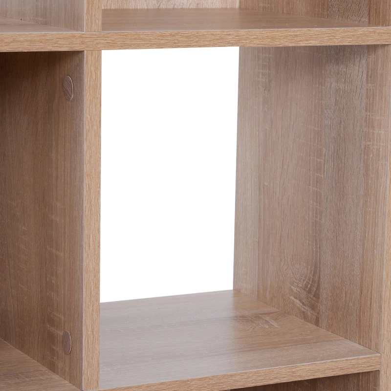 HOMCOM Librarie Raft 4 Niveluri Culoare Lemn Natural 61,5x29,5x122,5cm