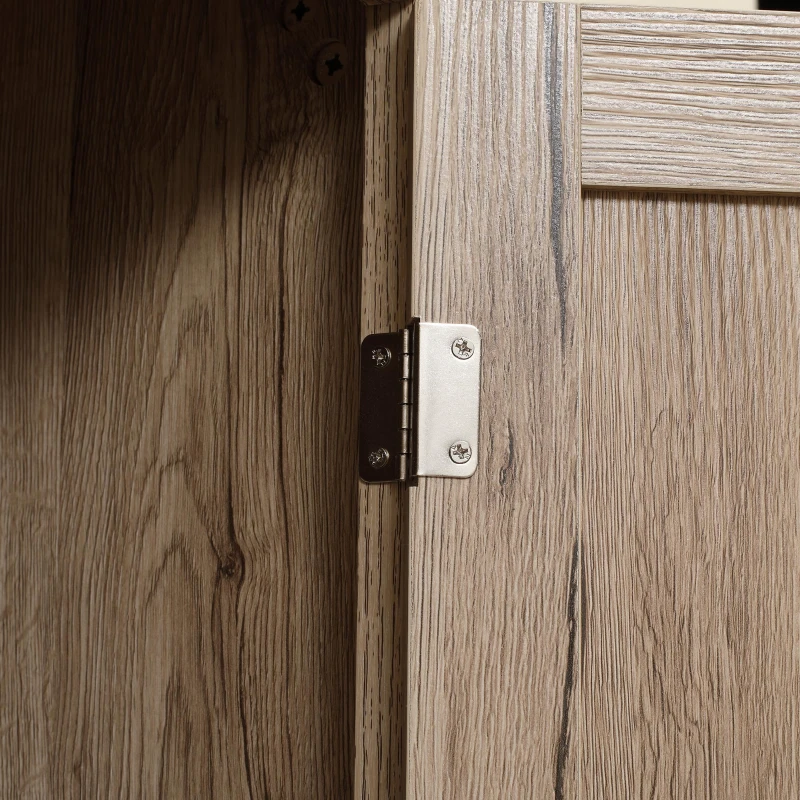 Homcom Bufet Lemn Natural – 4 Usi cu Rafturi Reglabile