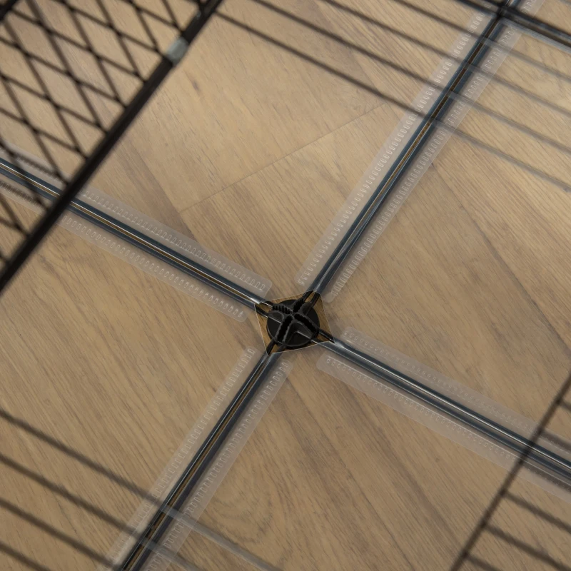 PawHut Recinto per Criceti e Roditori Modulabile con Accessori Montaggio, Resina e Acciaio, 140x70x45cm