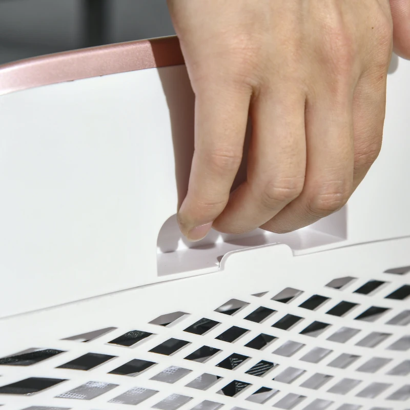 HOMCOM Purificador de Ar com Filtro HEPA de 3 Capas CADR 220 m³/h até 28 m³ Purificador de Ar com Ecrã LED 4 Velocidades Temporizador Modo Noturno e Silencioso 30x17x53cm Branco