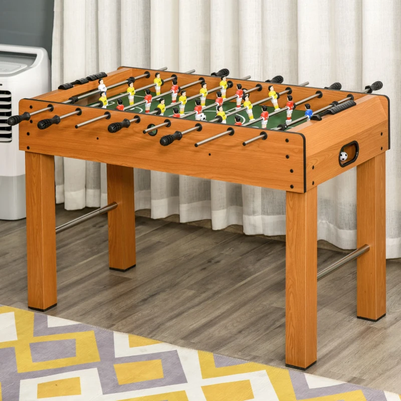 HOMCOM 1.2m/48" Wooden Soccer Foosball Table Heavy Duty for Arcades ,Pub, Game Room,8 Rods,2 Balls
