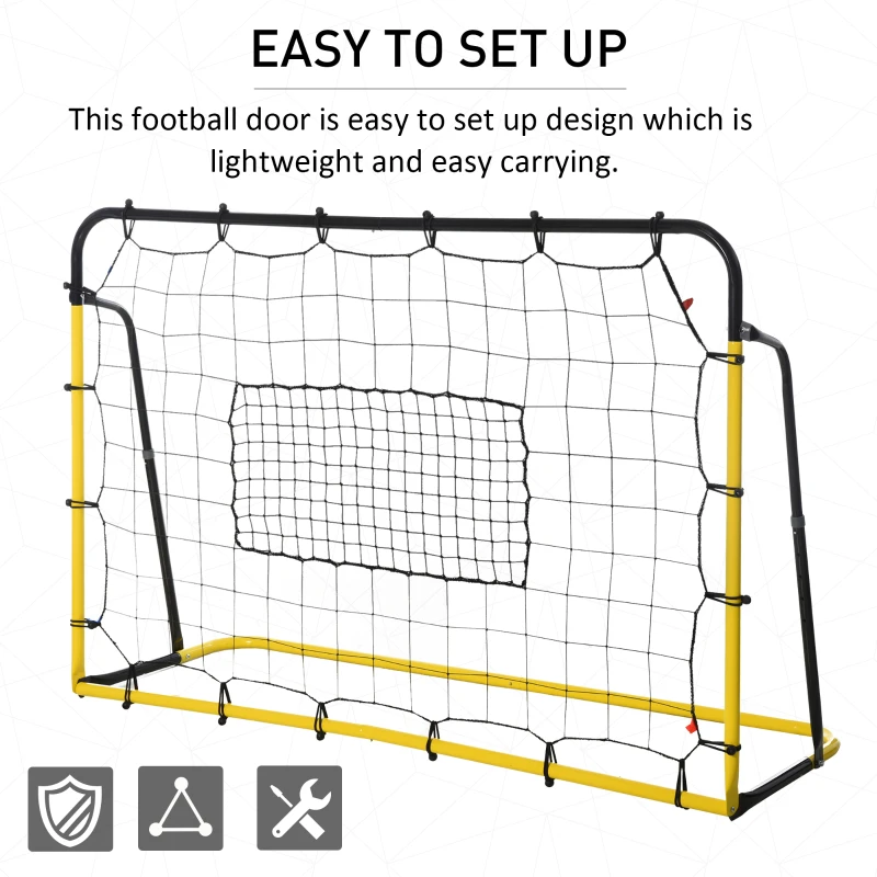 HOMCOM Rebound Net Soccer Goal with 5 Angle Adjustable for Soccer Baseball Basketball Training