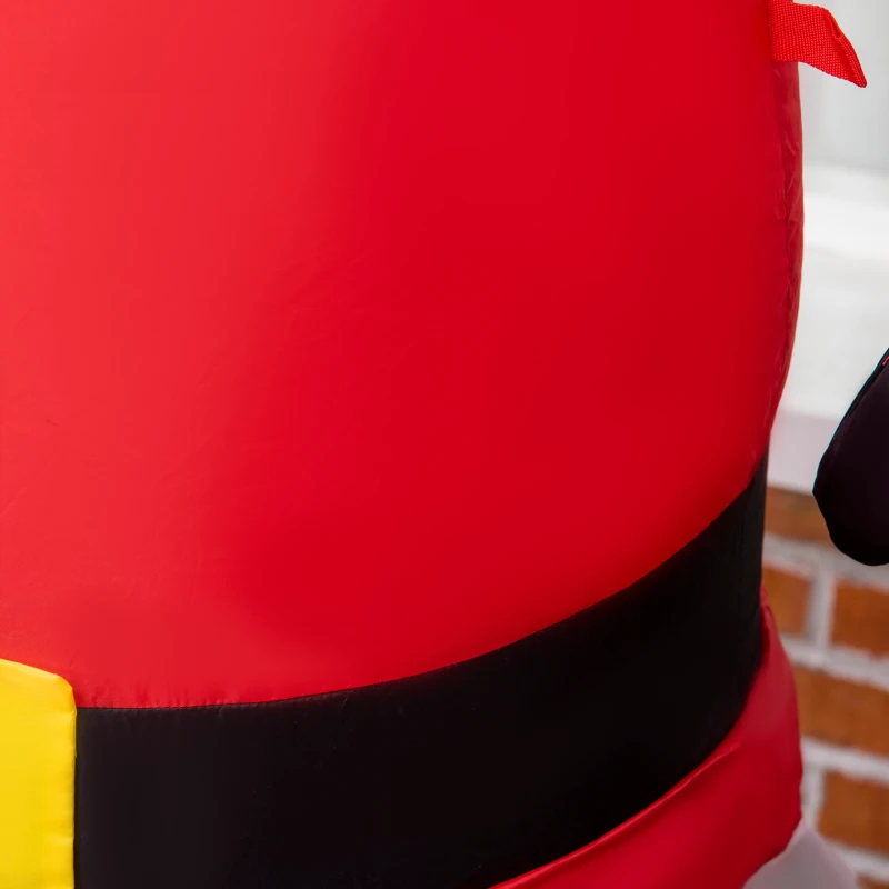 Outsunny Mos Craciun gonflabil, afisaj in aer liber cu LED in curte pentru petrecere in gradina 1,8m