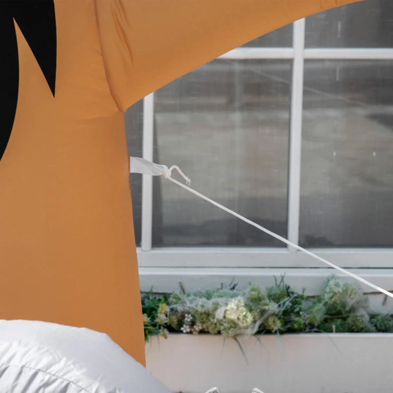 Outsunny 8ft Inflatable Halloween Decorations，Ghost Tree with White Ghost and Tombstone, Blow-Up Outdoor LED Display