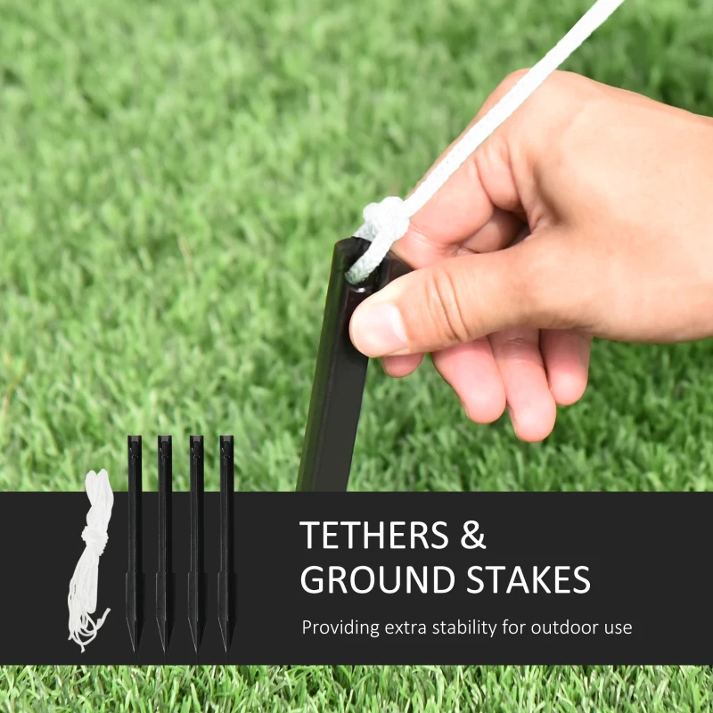 Outsunny 8ft Inflatable Halloween Decorations，Ghost Tree with White Ghost and Tombstone, Blow-Up Outdoor LED Display