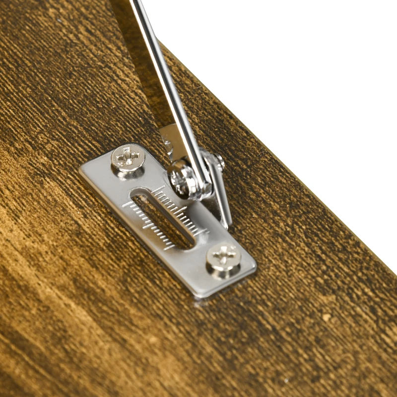 HOMCOM Birou montat pe perete , suspendat, masa pliabila,cu rafturi de depozitare pentru spatii mici, maro rustic