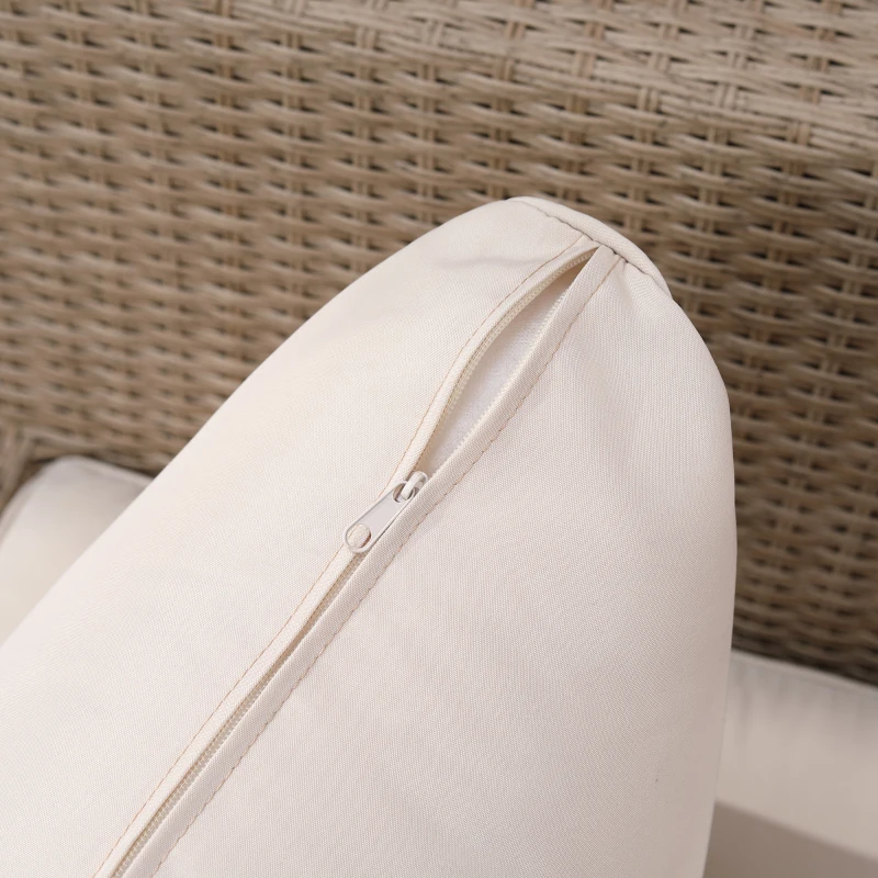 poly-rotan tuinmeubelen 4-delige loungeset zitgroep set met aflegvlakken