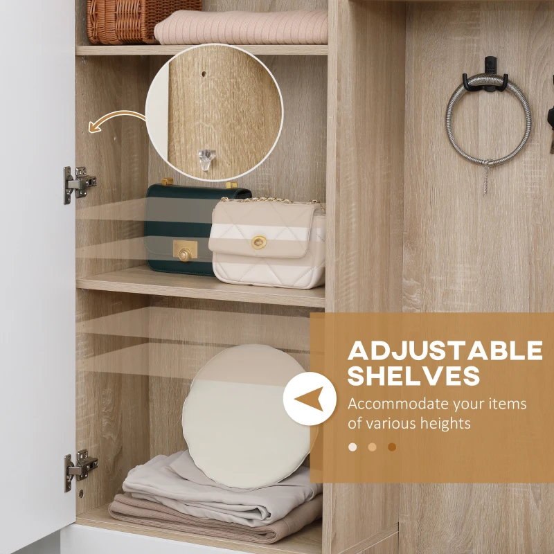 Homcom Organizator Intrare cu Oglinda(m-6)