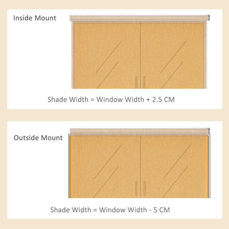 HOMCOM WiFi Smart Roller Blinds Work with TUYA App, Window Shade with Rechargeable Battery, Electric Shades Blind Easy Fit Home Office Living Room Bathroom Kitchen, Brown, 120cm x 180cm