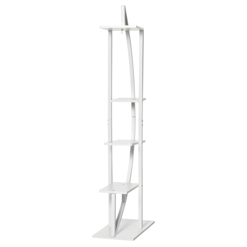 Outsunny Suport pentru plante cu 5 niveluri Scara in forma de jumatate de luna Suport pentru ghivece Raft pentru interior, exterior, camera de zi, studiu, balcon si dormitor