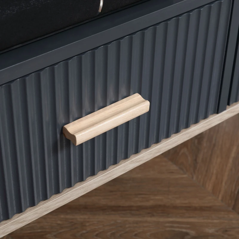 HOMCOM Mobile Porta TV fino a 55" con Ripiano, Cassetto e Armadietti, 120x40x65cm, Grigio