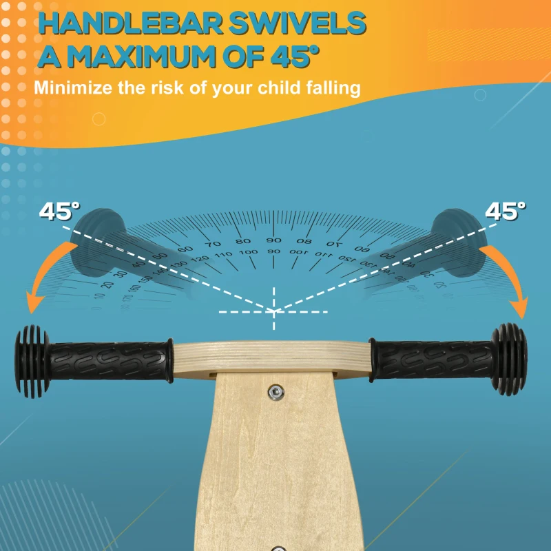 AIYAPLAY Bicicleta de echilibru din lemn 2 in 1, tricicleta pentru calareti timpurii, bicicleta de echilibru usoara pentru copii cu sa reglabila, maner portabil, rosu