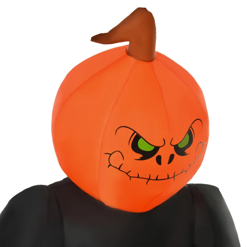HOMCOM Halloween-pompoenspook gloeiende tuindecoratie met 6 ledlichten ventilator