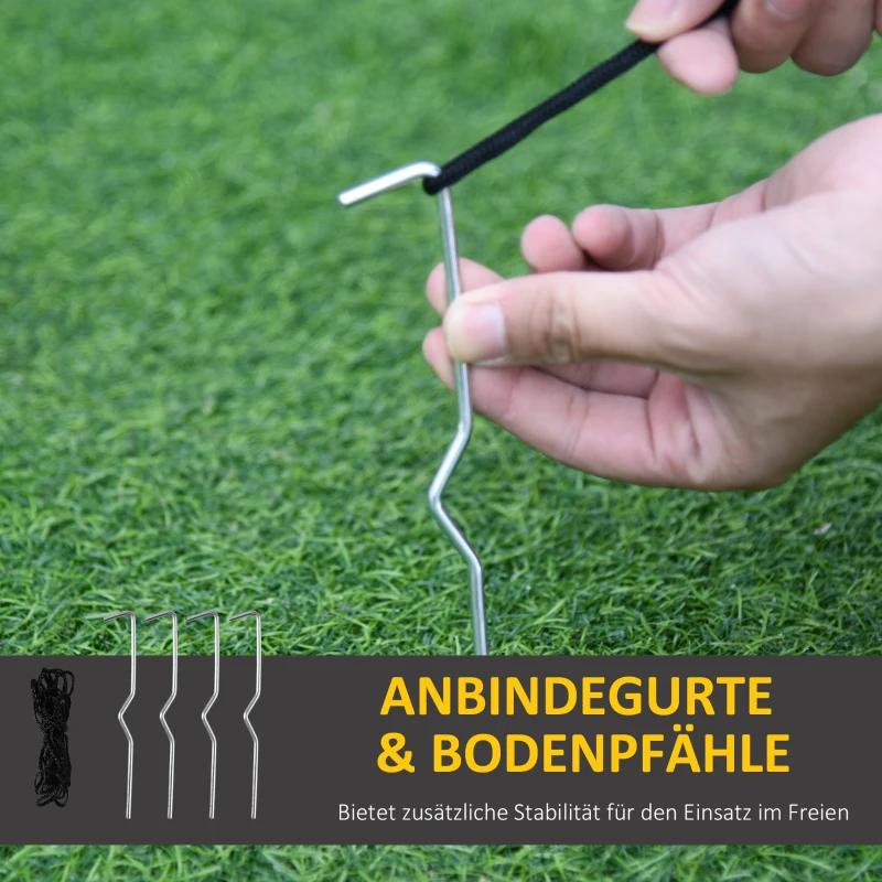 HOMCOM Halloween-pompoenspook gloeiende tuindecoratie met 6 ledlichten ventilator