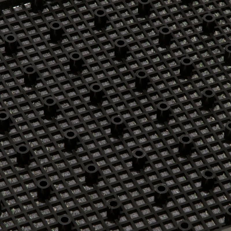 Outsunny Terrassenfliesen Set Kunstrasen Grasmatte Bodenfliese 10 Stücke, 25mm, 30x30cm, Grün