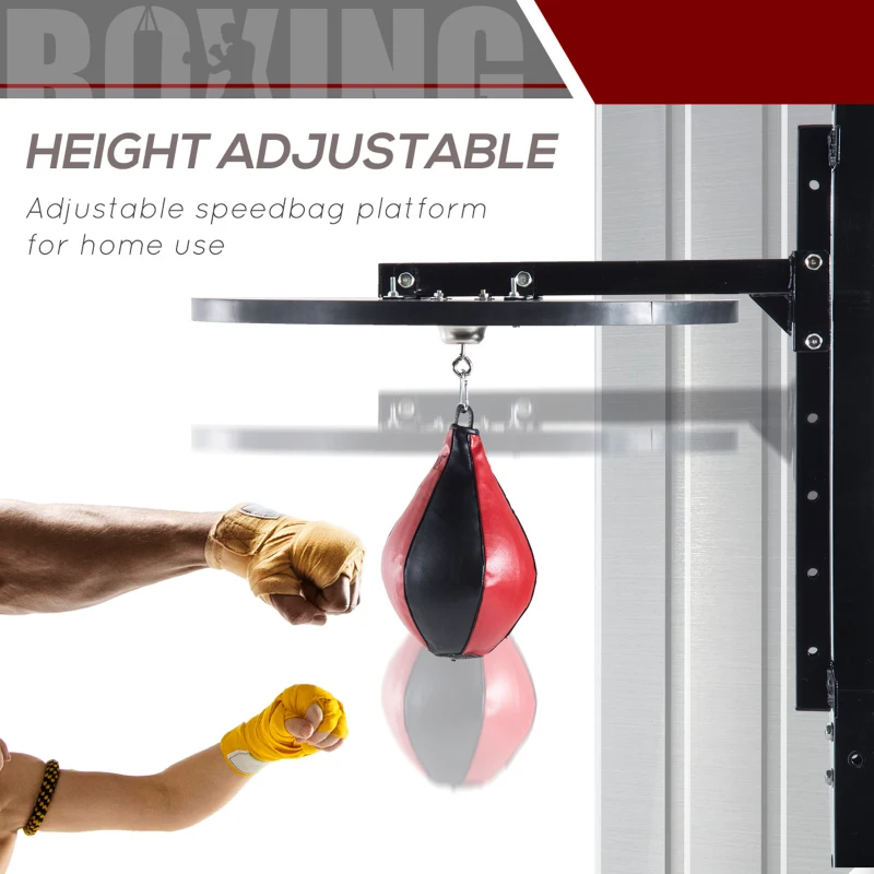 Homcom Platforma Box cu Speed Ball Ø21 cm – Punchball pentru Antrenament