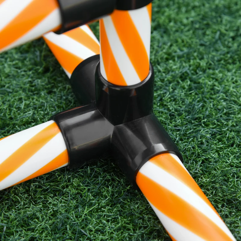 PawHut 5-cz. zestaw do treningu agility dla psów z tunelem łatwy do przenoszenia pomarańczowy ＋ biały