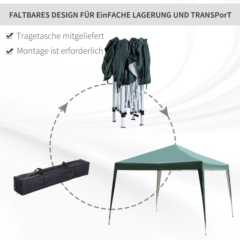 Outsunny pawilon składany 2,95 x 2,95 m namiot ogrodowy okolicznościowy ochrona UV zielony