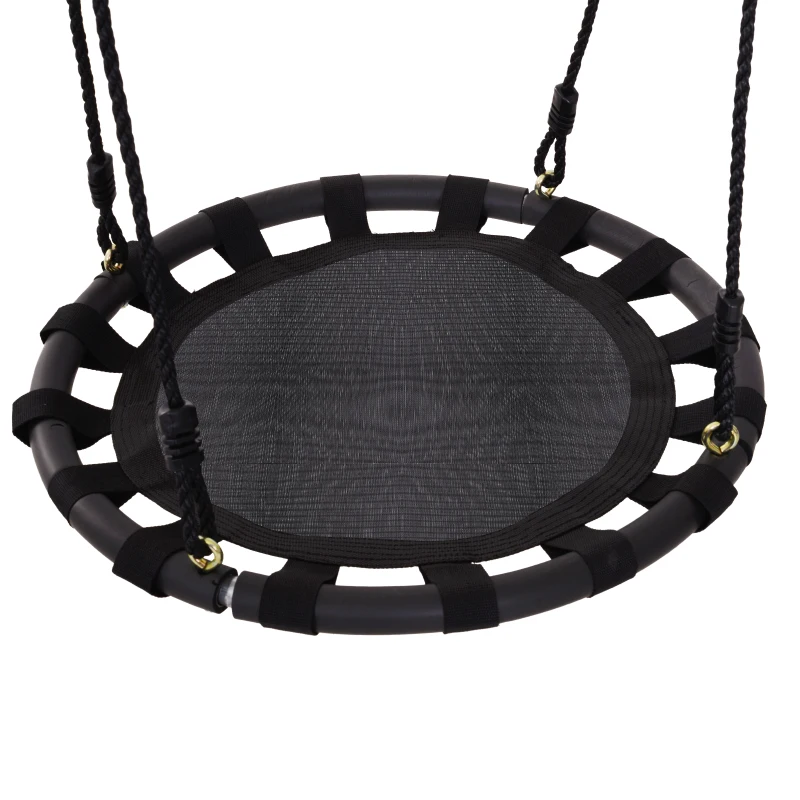 HOMCOM Huśtawka bocianie gniazdo Huśtawka okrągła Huśtawka dziecięca, obciążenie do 100 kg, Ø 60 cm