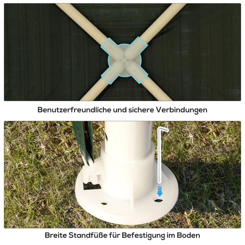 Partytent voor in de tuin paviljoen partytent feesttent tuintent tent 2 kleuren 3 x 3 m