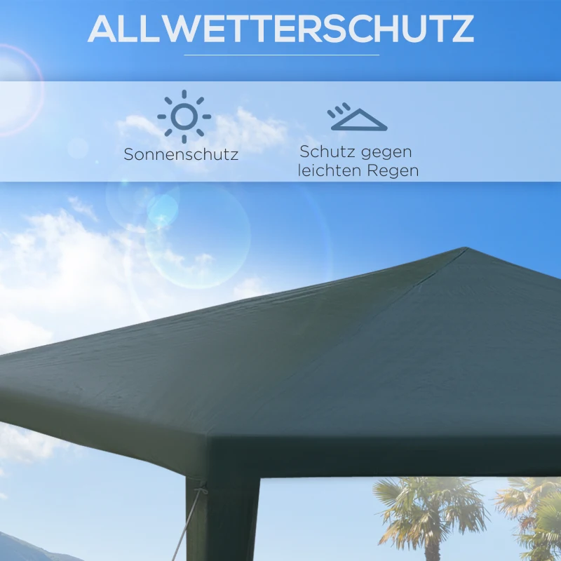 Partytent voor in de tuin paviljoen partytent feesttent tuintent tent 2 kleuren 3 x 3 m