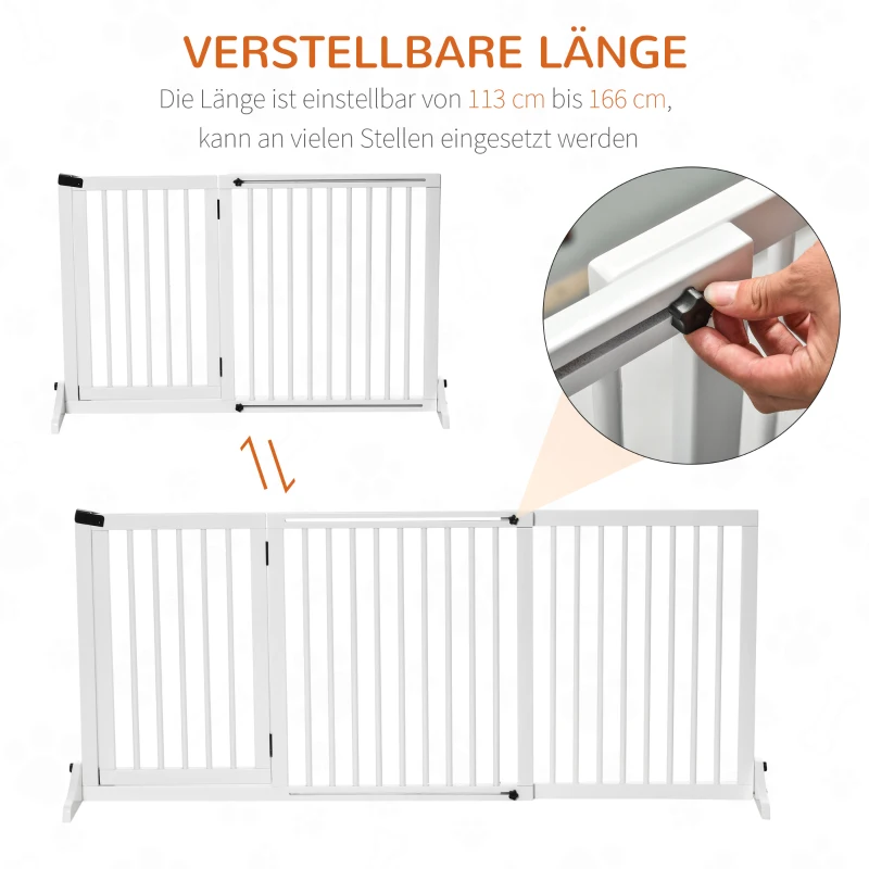 PawHut veiligheidshek 113-166cm x 36cm x 71cm