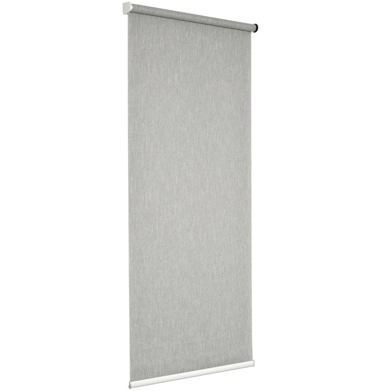 HOMCOM WiFi Smart Roller Blinds Work with TUYA App, Window Shade with Rechargeable Battery, Electric Shades Blind Easy Fit Home Office Living Room Bathroom Kitchen, Grey, 90cm x 180cm