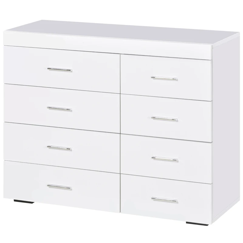 HOMCOM Comoda pentru Casa si Birou in Lemn, Alb, 90x35x73cm(m-13)