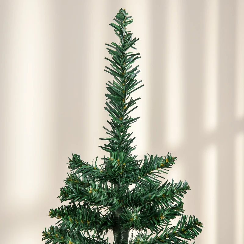 HOMCOM Árvore de Natal Artificial 150cm Ignífugo com 294 Pontas de Ramo PVC e Suporte de Metal Decoração de Natal para Interiores Ø46x150cm