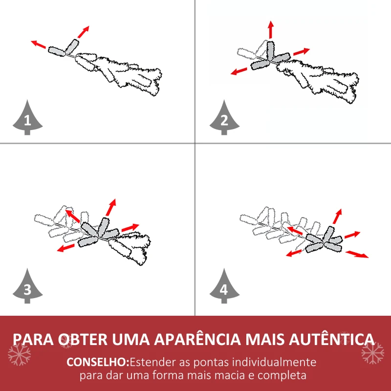 HOMCOM Árvore de Natal Artificial 180cm com 1000 Ramos de PVC Suporte Metálico Decoração de Natal para Interiores Ø102x180cm Verde