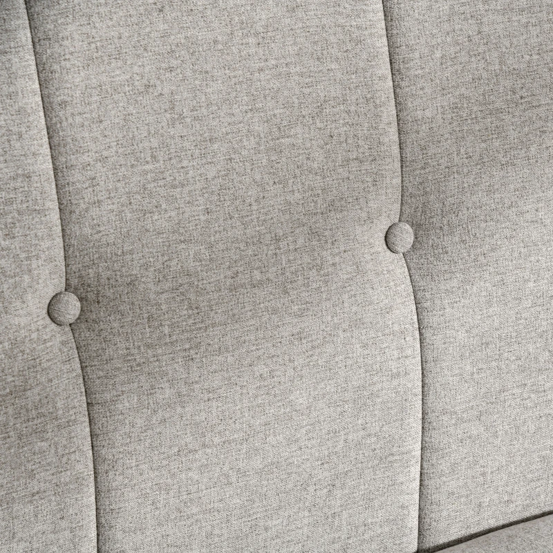 HOMCOM Ensemble de Canapé 2 pcs Mobilier de Salon Canapé 2 Places + Fauteuil Meuble de Salon Sofa de Salon Maison Salle de Séjour Intérieur Tissu de Lin Gris