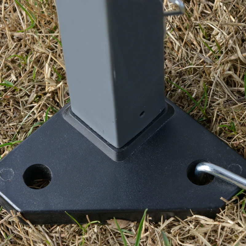 Outsunny Gazebo da Giardino Pieghevole 3.9x3.9m in Metallo, Gazebo Portatile con Borsa da Viaggio, Cachi