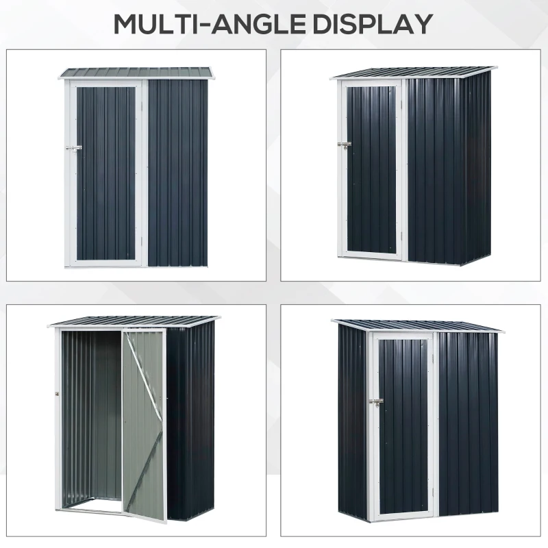 Outsunny Cabana Unelte din Otel Impermeabil 143cm x 89cm x 186cm Gri