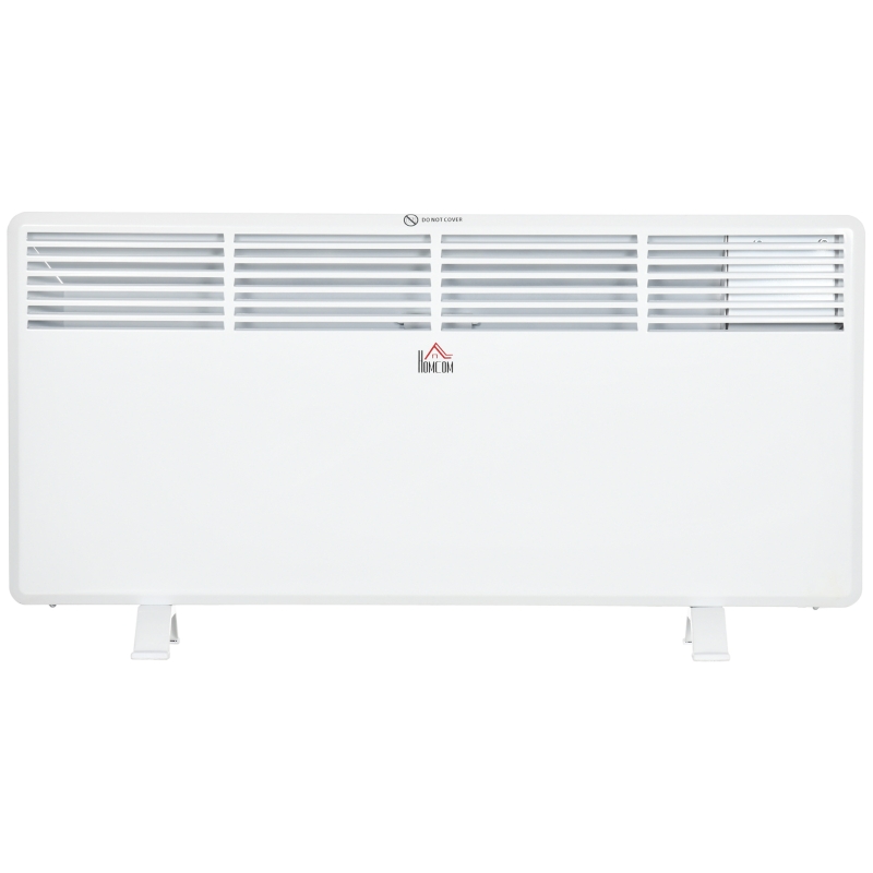 HOMCOM Radiateur électrique convecteur mural 1800 W avec thermostat - panneau LED - 87 x 23,5 x 45,5 cm - blanc