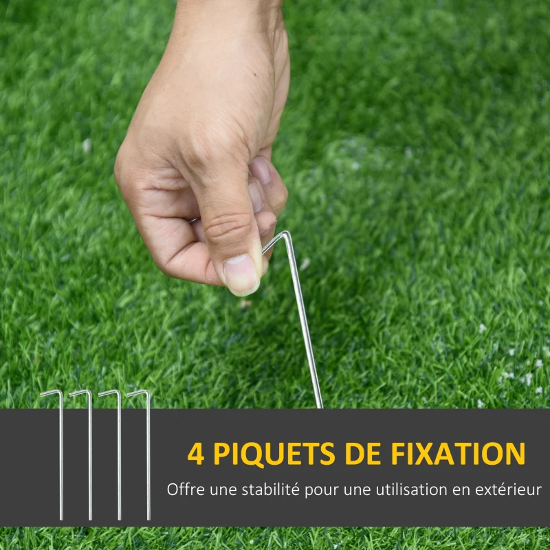 Outsunny Renne lumineux décoration de Noël 80 LED avec 4 piquets de fixation - 50 x 40 x 90 cm