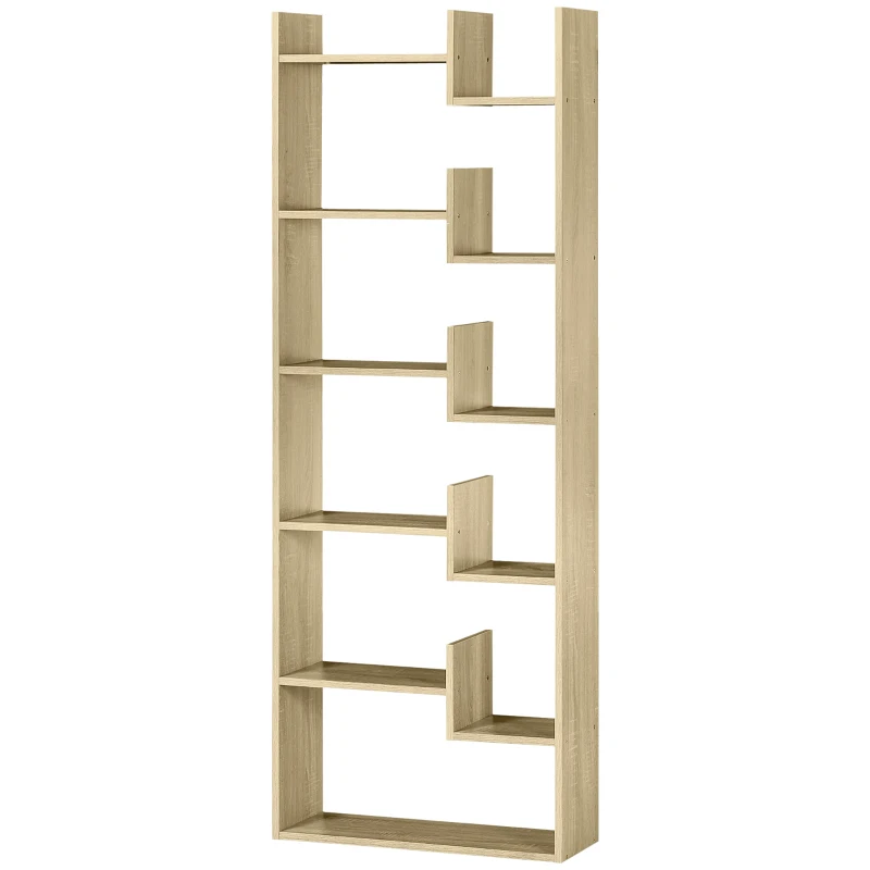 HOMCOM Bibliothèque étagère à 6 niveaux meuble de rangement cloison séparateur design moderne 11 étagères ouvertes hauteur 162,6 cm - MDF