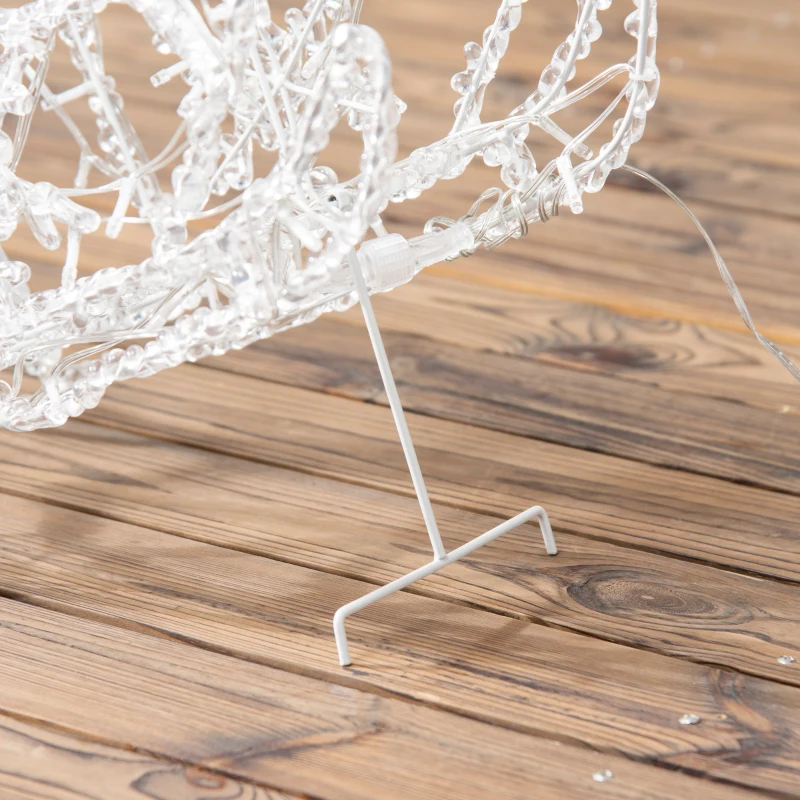 Outsunny Renne et traineau lumineux décoration de Noël 120 LED -  90 x 30 x 60 cm