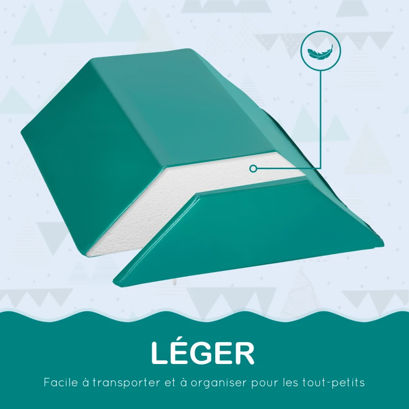 HOMCOM 5 Blocs de Construction en Mousse XXL - Jeux éducatif - Module motricité - parcours motricité enfant- certifiés Normes EN71-1-2-3 - Mousse EPE revêtement PU Multicolore