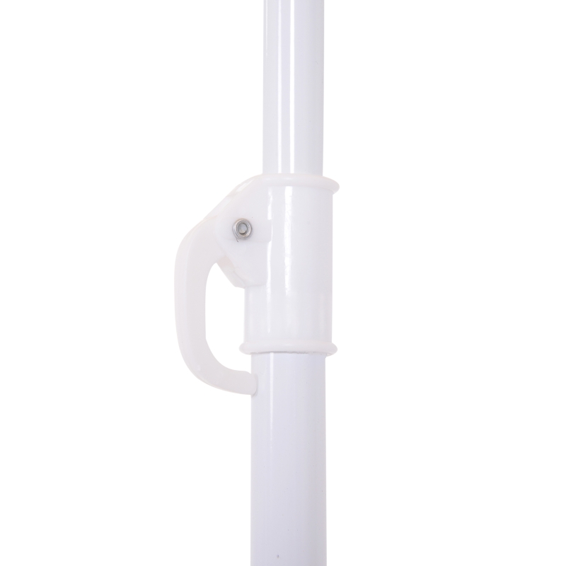 Outsunny Ombrellone da Spiaggia a 8 Stecche con Palo Inclinabile, in Poliestere e Metallo, 1.6x2 m, Beige