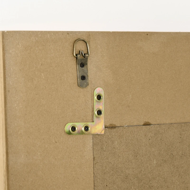 HOMCOM Lustro ścienne 150 cm x 60 cm x 4,5 cm Lustro w pełnej wysokości Lustro ze szkła drewno sosnowe naturalne